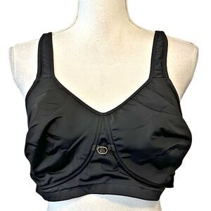 Avenue Body Pure Wireless Back Smoother Unlined Bra SZ 42DD in Black
